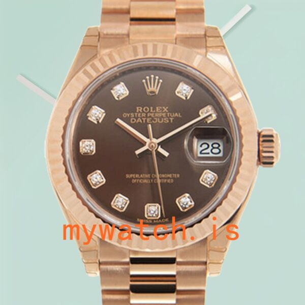 Rolex Datejust m279175-0016 28mm Ladies Rose Gold-tone: Genuine vs. Replica