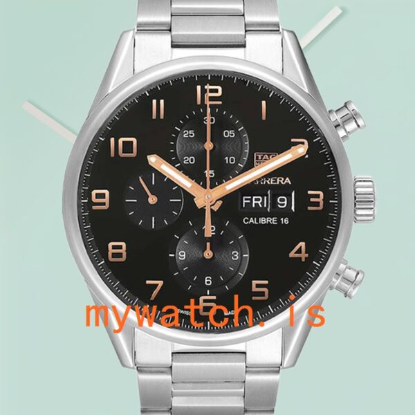 Tag Heuer Carrera 43mm Mens CV2A1AB.BA0738 Black Dial: A Timeless Masterpiece