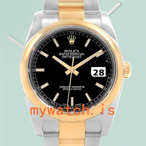 Rolex Datejust Men's 36mm 116203BKSO Oyster Bracelet Automatic: A Timeless Classic