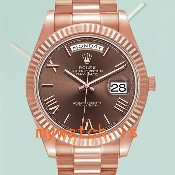 Rolex Day-Date m228235-0002 40mm Mens Brown Dial: Authentic vs. Replica
