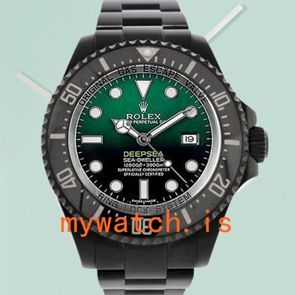 Rolex Deepsea Mens 116660 44mm Green Dial Oyster Bracelet: Genuine vs. Replica