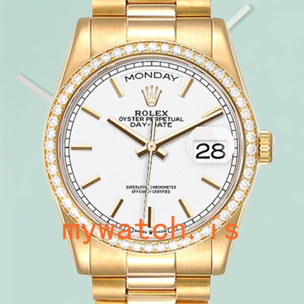 Rolex Day-Date Mens 36mm m128348rbr-0047 Gold-tone Automatic: A Symbol of Prestige and Precision