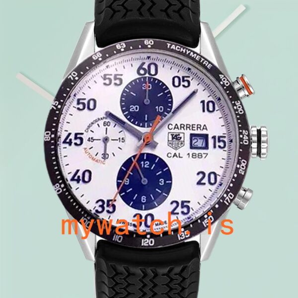 Tag Heuer Carrera Mens 43mm CarreraWAR009 Silver-tone White Dial: Genuine vs. Replica