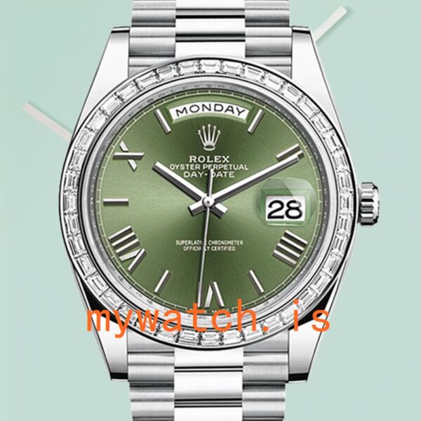 Rolex Day-Date m228396tbr-0020 40mm Mens Silver-tone Diamond Bezel: A Symbol of Prestige and Precision