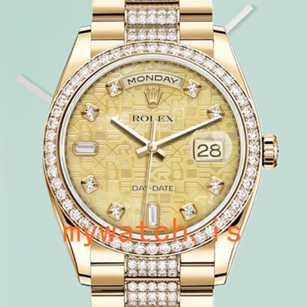 Rolex Day-Date 36mm m118348-0090 Mens President Bracelet: Genuine vs. Replica