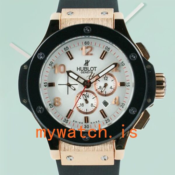 Hublot Big Bang 44mm Mens BigBangW001 White Dial Rose Gold-tone: Genuine vs. Replica